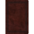 ESV Large Print Compact Bible, Red Letter (Trutone, Mahogany, Border Design)