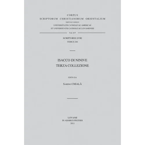Isacco Di Ninive. Terza Collezione: T.