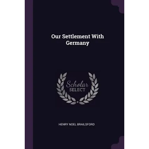 Our Settlement With Germany