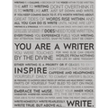 Writer Motivational Notebook - Writing Prompts To Cure Writer's Block - The Writing Manifesto Blank Journal: Writing Quotes to Inspire Writing & Poetr