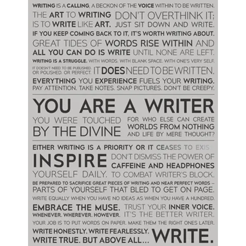 Writer Motivational Notebook - Writing Prompts To Cure Writer's Block - The Writing Manifesto Blank Journal: Writing Quotes to Inspire Writing & Poetr