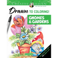 Creative Haven Drawn to Coloring!: Gnomes & Gardens