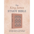 The King James Study Bible: Featuring 1-Minute Commentary on Key People, Places, Events, and Ideas [Rose Damask]