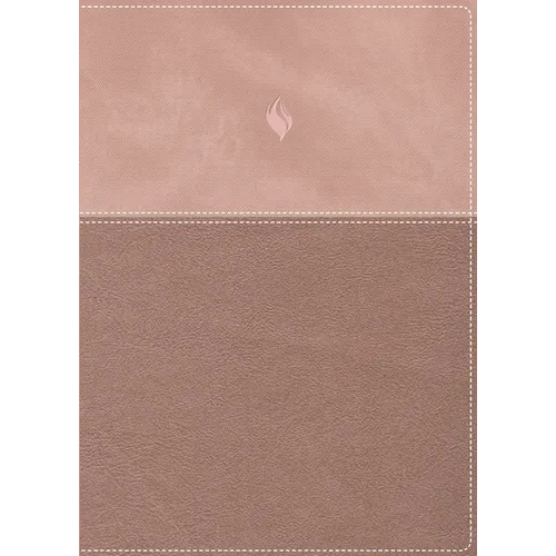 Rvr60, Biblia de Estudio de la Vida Plena, Edición Clásica, Leathersoft DOS Tonos Oro Rosa, Palabras de Jesús En Rojo, Comfort Print - Leather