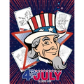 4th Of July Coloring Book: Fourth 4th of July Coloring Book for Kids 60 large Pages of United States Symbols and Icons - Independence Day (Patrio