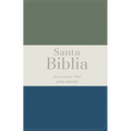 Biblia Rvr 1960 Letra Grande Tamaño Manual Tricolor Verde Oscuro Crema Turquesa Oscuro Con Cierre E Índice (Bible Rvr 1960 Large Print Handsize Leathe