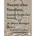 Twenty-One Vocalises, Standard Treble Clef Version