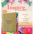 Inspire Prayer Bible NLT (Hardcover Leatherlike, Metallic Gold): The Bible for Coloring & Creative Journaling