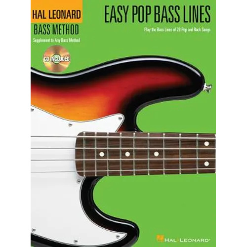 Easy Pop Bass Lines for Beginner Bass Guitar Various Artists Play 20 Pop and Rock Bass Lines with Notation, Tab & Online Audio Learn Bass Through Real