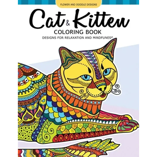 Cat and Kitten Coloring Book: A Pet coloring book for cat lover. An Adult coloring book