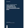 Gesammelte Aufsätze Zur Altfranzösischen Epik