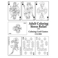 Adult Coloring Stress Relief with Calming Card Games: Clubs