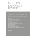 Modern Language Review (109: 4) October 2014