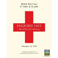 British Red Cross and Order of St John Enquiry List for Wounded and Missing: DECEMBER 1ST 1918 Part One