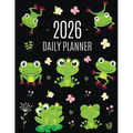 Frog Planner 2026: Funny Amphibian Monthly Agenda January-December Organizer (12 Months) Cute Green Water Animal Scheduler