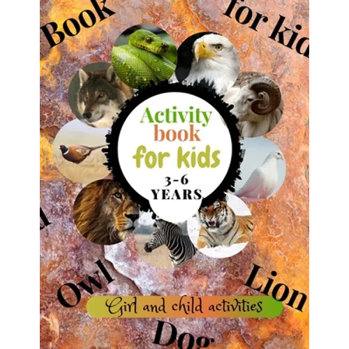 Activity book for kids 3-6 years (animal): Activity book and coloring for kids my spy, easter basket stuffers, for 3-6 years
