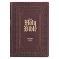 KJV Holy Bible, Super Giant Print Faux Leather Red Letter Edition - Ribbon Marker, King James Version, Burgundy