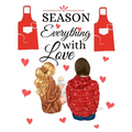 Season Everything With Love: Our Family Recipes Keepsake Organizer - Recipe Journal Hardcover - Handwritten Recipe Book