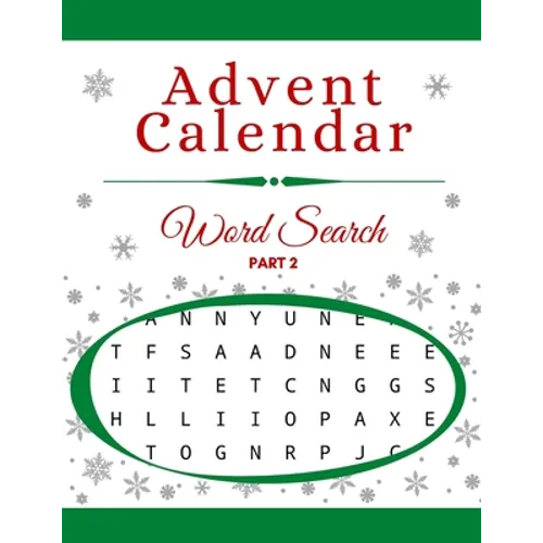 Advent Calendar Word Search: Christmas Activity & Puzzle Book for Gift Holiday Countdown Part 2