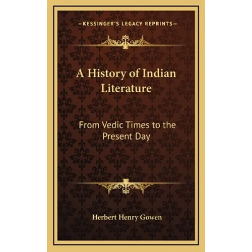 A History of Indian Literature: From Vedic Times to the Present Day