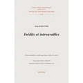 Inedits Et Introuvables