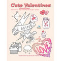Cute Valentines doodles valentines day coloring books for adults: Doodle coloring books for adults