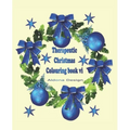 Therapeutic Christmas Colouring book VI: 50 one sided Christmas colouring Stress Relief pictures for Adults, Blue Wreath & Bauble Soft paper back cove