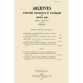 Archives d'Histoire Litteraire Et Doctrinale Du Moyen Age LXXXVI - 2019