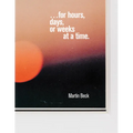 Martin Beck: ... for Hours, Days, or Weeks at a Time