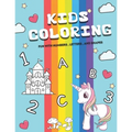 KIDS Coloring fun with numbers, letters, and shapes: Easy, LARGE, GIANT Simple Picture Coloring Books for Toddlers, Kids Ages 2-4, Early Learning, Pre