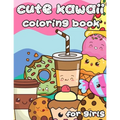 Cute Kawaii Coloring Book for Girls: 100 Designs Fun and Relaxing Cute Desserts ice Cream Cupcakes Donuts Food Easy Coloring for Girls