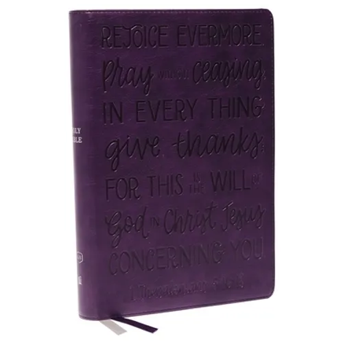 KJV Holy Bible: Large Print with 53,000 Cross References, Purple Leathersoft, Red Letter, Comfort Print (Thumb Indexed): King James Version (Verse Art