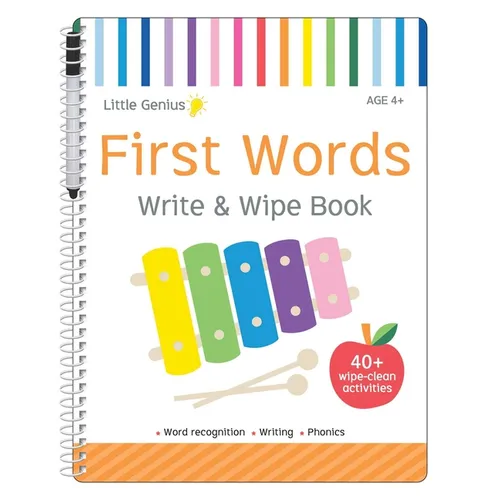 First Words: Write & Wipe Activity Book: 40+ Pages of Wipe-Clean Activities