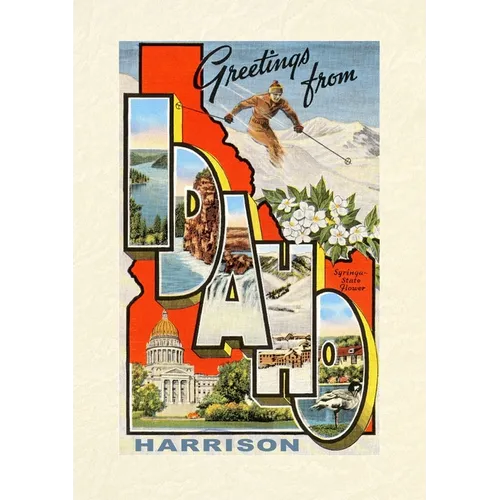 Vintage Lined Notebook Greetings from Harrison