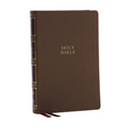 Nkjv, Compact Center-Column Reference Bible, Brown Leathersoft, Red Letter, Comfort Print