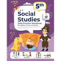 5th Grade Social Studies: Daily Practice Workbook 20 Weeks of Fun Activities History Government Geography Economics + Video Explanations for Each Ques