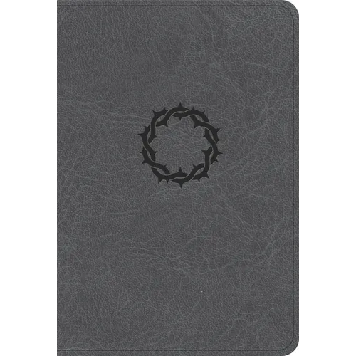 NASB Large Print Compact Reference Bible, Charcoal Leathertouch