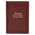 NLT Holy Bible Everyday Devotional Bible for Men New Living Translation, Vegan Leather, Burgundy Debossed