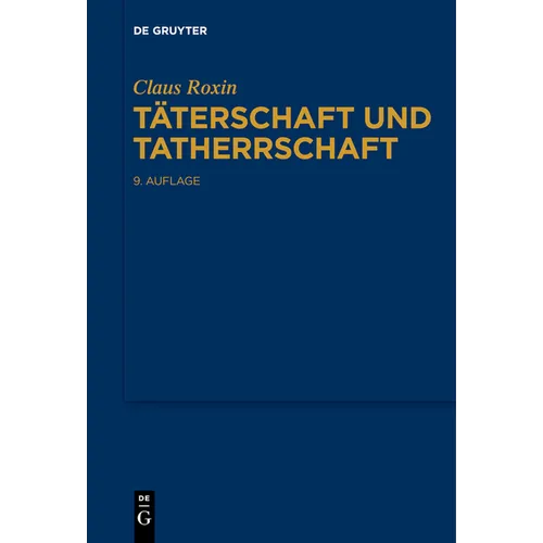 Täterschaft und Tatherrschaft