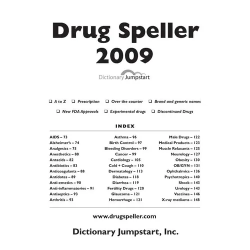 Drug Speller: 2009