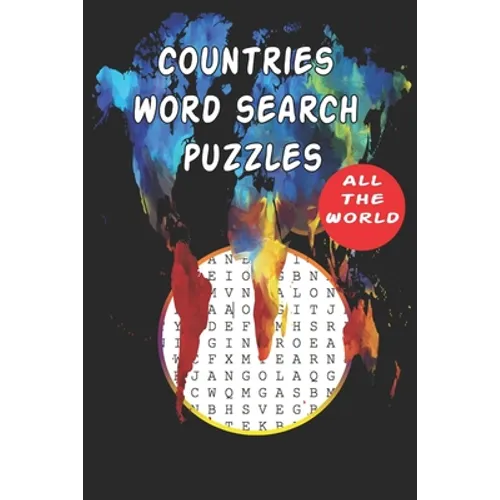 Countries Word Search Puzzles All the World: 6x9' 100 pages Word Search Book Puzzle for Kids Age 8 up and Adults, Educational Notebook in Matt Cover