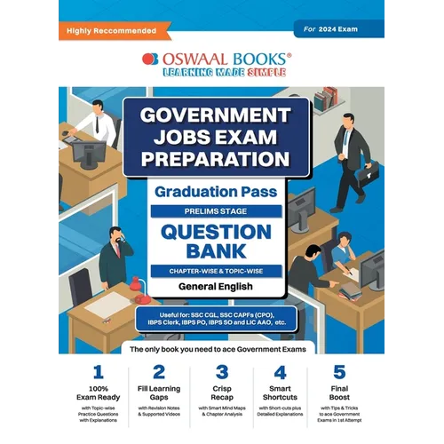 Oswaal Government Exams Question Bank Graduation Pass General English for 2024 Exam