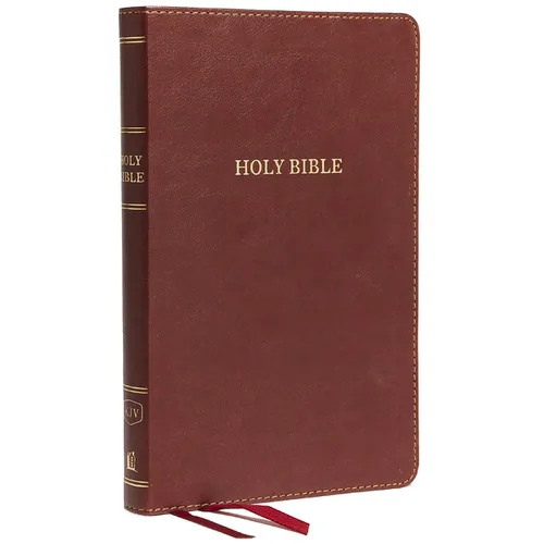 KJV, Thinline Bible, Standard Print, Imitation Leather, Burgundy, Indexed, Red Letter Edition
