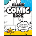 Blank Comic Book (Blue & Yellow): 8.5"x11" 100+ Pages of Blank Panels to Create Your Own Comic! Different Frames on Every Spread; Space for Covers Eve