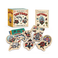 For the Love of Tattoos: A Wooden Magnet Set