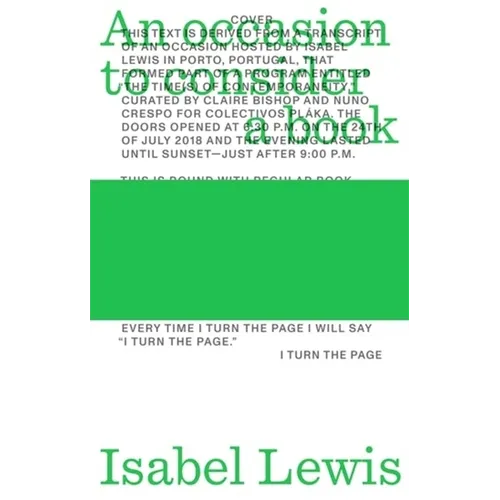 An Occasion to Consider a Book