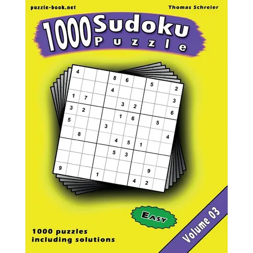 Sudoku: 1000 Easy 9x9 Sudoku, Vol. 3