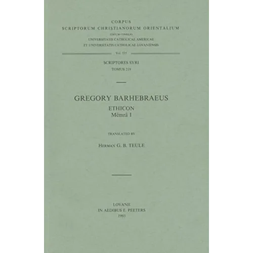 Gregory Barhebraeus Ethicon (Memra I): V.