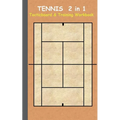 Tennis 2 in 1 Tacticboard and Training Workbook: Tactics/strategies/drills for trainer/coaches, notebook, training, exercise, exercises, drills, pract