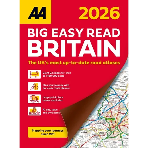 AA Big Easy Read Atlas Britain 2026 Spiral
